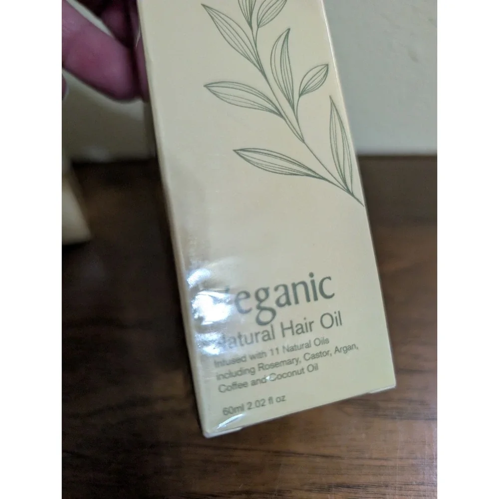 Veganic Natural Hair Growth Oil 2oz Lot Rosemary Castor Argan Coconut Oil X 3